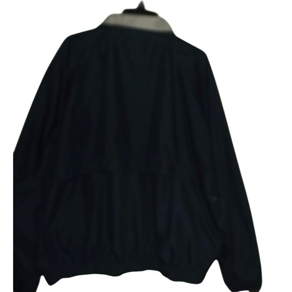 Tres Bien Jacket Mens XL Navy Blue Tan windbreaker golf zip classic bomber - Picture 2 of 13
